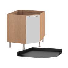 Balcão Ditália Aspen Canto c/ Tampo Carv/Branco CD-106