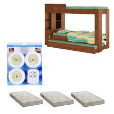 Beliche Ditália Cama Aux c/colchões+ Kit luz CM-15 COR:diamond
