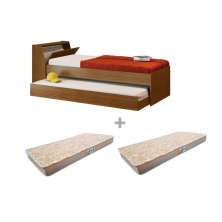 Cama Solteiro Bicama Com 2 Colchões Ditália BB-28 Diamond