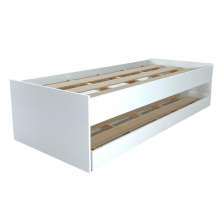 Cama Solteiro Bicama Ditália com Colchões CM-20 cor:Branco