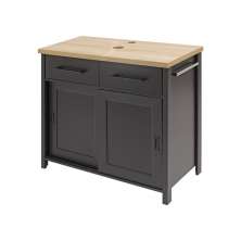 Gabinete Armário Banheiro Ditália BN-04 cor:preto