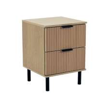 Mesa de Cabeceira Ditália 2 Gavetas DM-121 cor:riviera