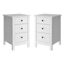 Mesa de Cabeceira Ditália Conjunto com 2 un. DM-113 Branco