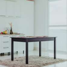 Mesa de Jantar Ditália JA-225 Cor:Preto