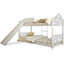 Beliche Solteiro com Escorregador Exclusiva Casinha - Cinza