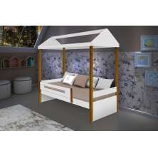 Cama Casa Sara Branca Com Colchão