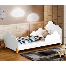 Cama Infantil Lola Branco e Mel com Colchão