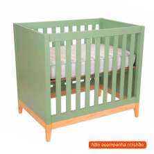 Berço Minicama Amor Perfeito II Verde e Pinus