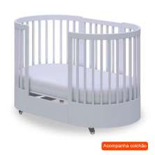 Berço Multifuncional com Colchão Wave Branco