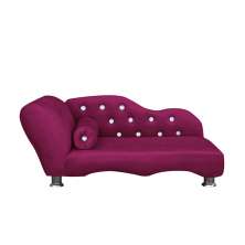 Cama Caminha Divã Pet Veludo Strass Marsala Dvinn