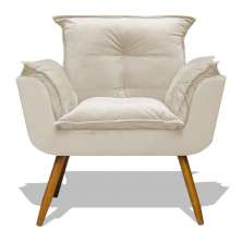 Poltrona Decorativa Para Sala de Estar Opala Suede - SSX Multicoisas