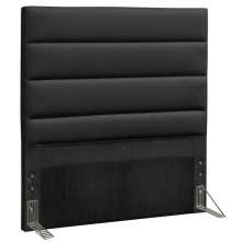 Cabeceira Quarto Solteiro Greta 90cm Corano Preto - D'Monegatto