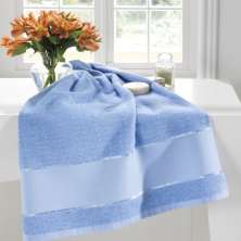 Kit Toalha de Lavabo Felpudo Liso Multi Art III Azul 2 peças Dohler