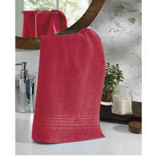 Kit Toalha de Lavabo Felpudo Liso Prisma Cereja 4 peças Dohler