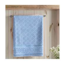 Toalha de Banho Felpudo Liso Banhão Jacquard Confort Azul Claro Dohler