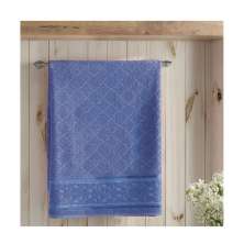 Toalha de Banho Felpudo Liso Banhão Jacquard Confort Azul Escuro Dohler
