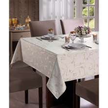 Toalha de Mesa Quadrada Jacquard Lumina II Dourado