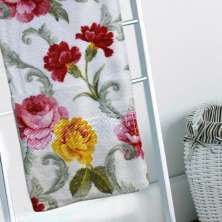 Toalha de Rosto Felpudo Estampada Prisma Francine Pink