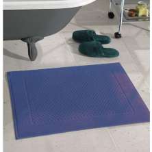 Toalha para Piso Felpudo Liso Prime Azul Escuro