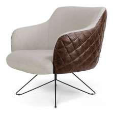 Poltrona Decorativa Jade Base Orby Fixa B-10 Corano Tressê Linho Bege - Domi