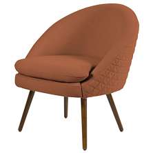 Poltrona Decorativa Pés Palito Rafa B-355 Linho Tressê Telha - Domi