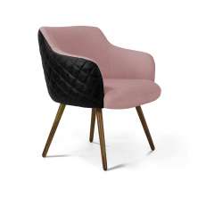 Poltrona Jade Preta e Rosa