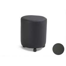 Puff Decorativo Rolon com Rodízios Corano Preto C - 05 - Domi