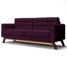 Sofá 150 cm 2 Lugares Sandero B-292 Veludo Uva - Domi