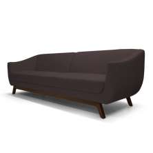 Sofá Atenas 3 Lugares 230cm C34 Marrom - Domi