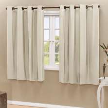 Cortina Blackout PVC Bege Corta Luz 2,80m X 2,30m