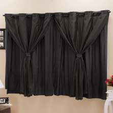Cortina Blackout PVC c/ Voil Preto Corta Luz 2,80m X 1,60m