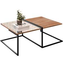Mesa de Centro de Sala com Espelho Aurora Demolição/Preto