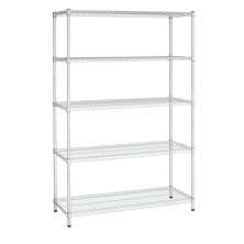 Estante aço cromado 5 prateleiras 120 x 45 x 180 cm