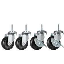 Kit 4 Rodas com Travas para Estantes Duratec