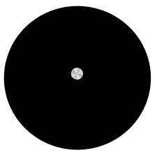 Centro de Mesa Giratório Litá Preto 60 cm