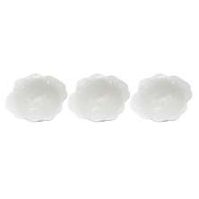Conjunto com 3 Bowls Hand Food Flor Branco