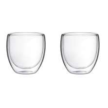 Jogo com 2 Copos Dupla Transparente 240 ml
