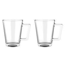 Jogo com 2 Xícaras Coffee Time Transparente 270 ml