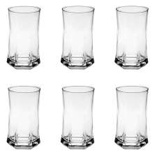 Jogo com 6 Copos Jordan Transparente 330 ml