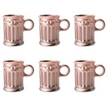 Jogo com 6 Xícaras Coffee Time Plus Cobre 85 ml