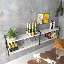 Aparador industrial sala barzinho branco bar adega moderno suspenso madeira buffet