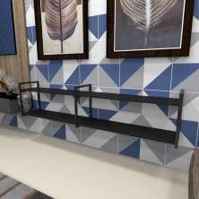 Estante industrial aço cor preto 180x30x40cm (C)x(L)x(A) cor mdf preto modelo ind40pest