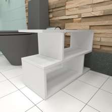 Mini estante para banheiro 25x60x50 cm MDF Branco TX modelo en4401b