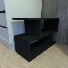 Mini estante para closet 25x60x50 cm MDF Preto TX modelo en4403cl