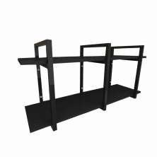 Prateleira industrial aço cor preto 30 cm MDF cor preto modelo indfb23psl