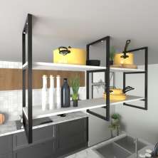 Prateleira industrial cozinha suporte para prateleira industrial nicho industrial nichos para cozinha prateleira