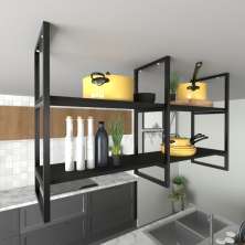 Prateleira industrial cozinha suporte para prateleira industrial nicho industrial nichos para cozinha pratileira mdf