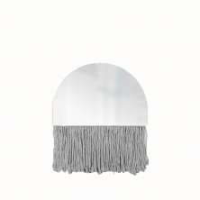  Espelho Decorativo Half Bangs Cinza 27 cm 