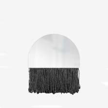  Espelho Decorativo Half Bangs Preto 27 cm 