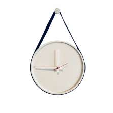  Relogio Adnet Branco Alça Preta Mostrador Branco  40 cm  